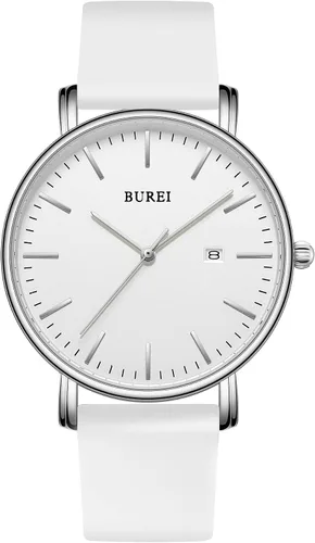 Miniatura 10 de BUREI Relojes de pulsera para hombre, relojes minimalistas de moda, analógicos de cuarzo, impermeables para hombres