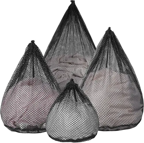 Miniatura 13 de Paquete de 5 bolsas de malla para lavandería con etiqueta de identificación, bolsas resistentes para ropa delicada, medias, ropa interior, viajes