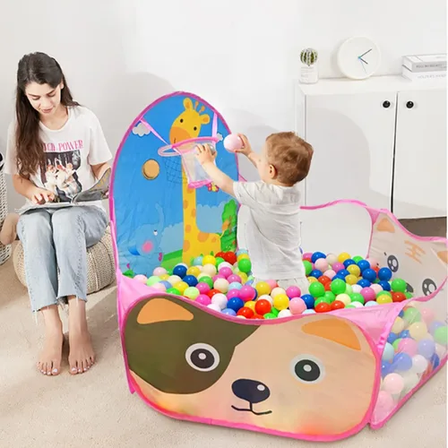 Miniatura 3 de Piscina de pelotas para niños, tienda de campaña desplegable para niños, piscina de pelotas para niños pequeños, corralito de juegos con aro