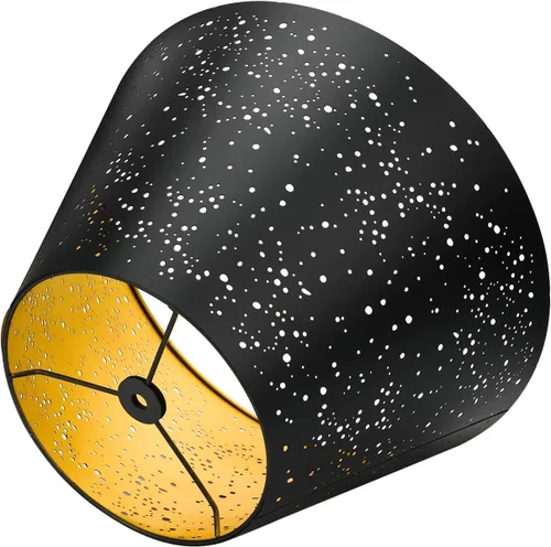 Miniatura 7 de Pantalla de lámpara mediana, ALUCSET Barrel pantalla de metal con proceso de grabado para lámparas de mesa y de pie, 7x13x7.8 pulgadas, Spider