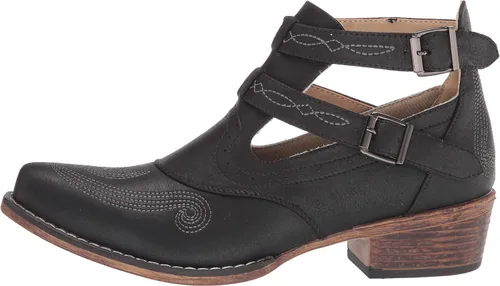 Miniatura 8 de ROPER Willa Bordado Snip Toe Casual Botas Tobillo Tacón Bajo 1-2" - Marrón