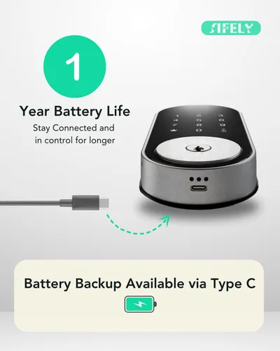 Miniatura 5 de Cerradura inteligente de entrada sin llave con teclado, control de aplicación y bloqueo automático para el hogar, Airbnb y alquiler, más de 150