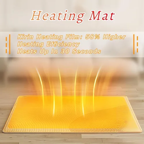 Miniatura 5 de Heated Floor Mat Under Desk, Waterproof Heated Floor Mat with Adjustable Temperature 12 Hour Timer, Heated Rug Indoor, Large Heated Area Rug for