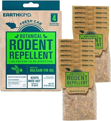 Fresh Cab. Repelente de roedores, botánico, 28 bolsas con olor, respetuoso con el medio ambiente, registro de la EPA y mantiene a los ratones fuera.