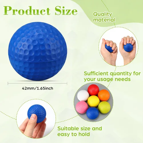 Miniatura 2 de 30 bolas de espuma para práctica de golf, bolas de espuma suave para práctica de golf, sensación realista y entrenamiento deportivo de vuelo