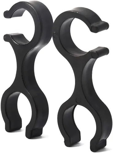 Miniatura 4 de Clips de senderismo, 2 piezas de abrazaderas de trekking de goma en forma de 8 varillas dobles conector de hebilla para senderismo al aire libre