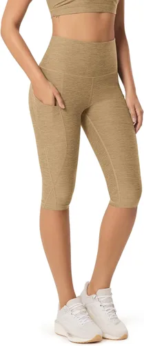 Miniatura 66 de ODODOS - Leggings capri de cintura alta para mujer con bolsillos, control de abdomen, no se transparentan, para entrenamiento atlético, running