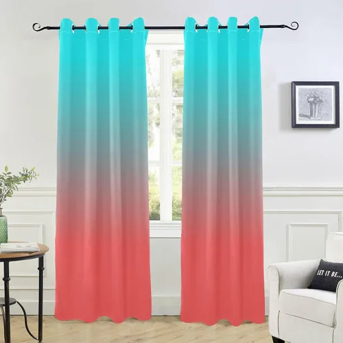 Miniatura 21 de Cortinas amarillas y azules de 84 pulgadas, 1 pieza, cortinas de puerta para tratamientos de ventanas, divisores de habitación, cortinas de cocina
