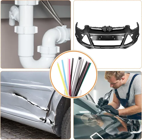Miniatura 5 de MECCANIXITY 30 varillas de soldadura de plástico de 8 pulgadas, tiras de soldadura ABS, varillas de soldadura para soldador de plástico, parachoques