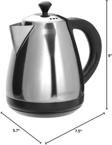 Miniatura 8 de Mixpresso Hervidor Eléctrico con Control de Temperatura, Hervidor de Agua Caliente Eléctrico, Inalámbrico, Capacidad de 1 Litro, Mantener Caliente e