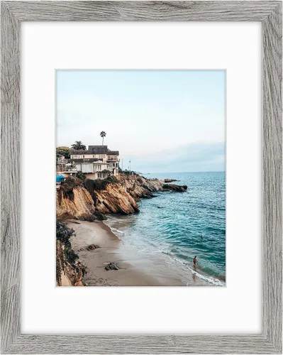 Miniatura 25 de Frametory, Marcos de 8 x 10 para mostrar imágenes de 5 x 7 con paspartú o fotos de 8 x 10 sin paspartú, vidrio resistente a roturas, accesorios