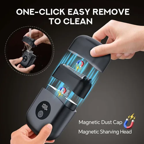 Miniatura 5 de Afeitadoras eléctricas para hombres: afeitadoras para hombres, 3 cuchillas flotantes, 1 cabezal de afeitado adicional, doble flexibilidad