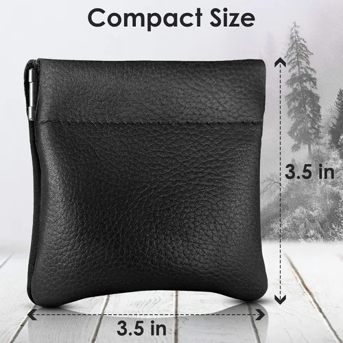 Miniatura 4 de Monedero clásico a presión, de cuero, para hombre de Nabobb, negro
