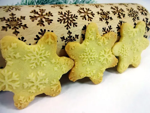 Miniatura 15 de Rodillo en relieve para galletas de Navidad, pan de jengibre, shortbread (Ángeles de Navidad)