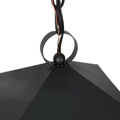 Miniatura 6 de LALUZ Luces colgantes negras para exteriores, impermeables, para exteriores, para colgar en el techo, 1 luz, antioxidante, luz de porche al aire