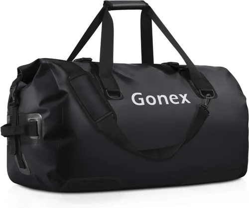 Gonex Bolsa de lona impermeable extra grande de 40 L, 60 L, 80 L, bolsa de lona seca de viaje, bolsa resistente con correas y asas duraderas para