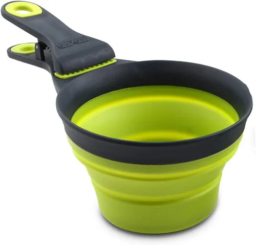 Miniatura 26 de Dexas Pets Cuchara KlipScoop Plegable Plegable para Comida Seca de Perro y Clip para Bolsa de Comida de Perro, Capacidad de 2 Tazas, Azul Pro Azul