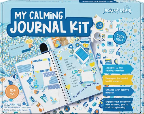 Miniatura 10 de jackinthebox DIY Journal for Girls Ages 8-12, 242 pcs, Journaling kit, Tween Scrapbook, Includes 10 Mental Health Exercises, Girls Diary 8 9 10 11