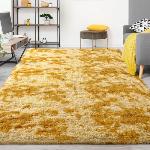Miniatura 153 de FlyDOIT Alfombras Grandes para Sala de Estar, 5x8 Pies Alfombra Shaggy Teñida con Tie-Dye Gris Oscuro, Alfombras Mullidas Tipo Manta, Alfombras