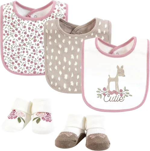 Miniatura 31 de Hudson Baby Conjunto de babero y calcetines unisex de algodón para bebé