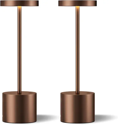 Miniatura 14 de Lámpara de mesa inalámbrica negra, lámparas con batería recargable de 4000mAh, lámparas LED inalámbricas para exteriores con atenuación continua
