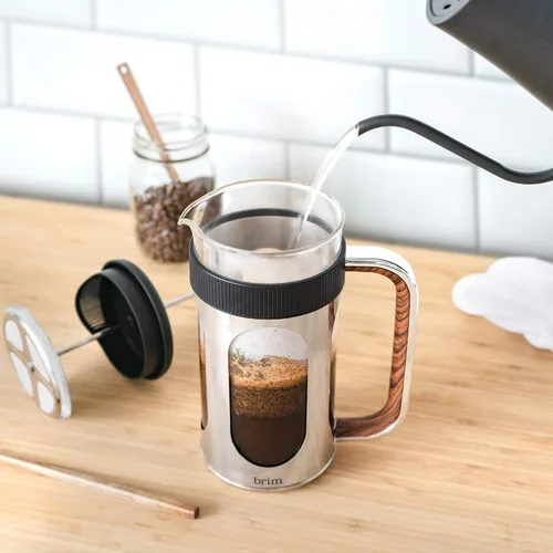 Miniatura 5 de brim Prensa francesa de 8 tazas, prepara café rápidamente en menos de 5 minutos, diseño clásico con giro moderno, jarra apta para lavavajillas