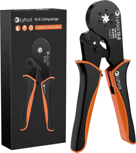 Miniatura 9 de Lytool Kit de Herramienta de Engarzado de Férulas, Engarzadora de Trinquete Hexagonal para 28-5 AWG, Férulas de Cable Aisladas, Engarzadora