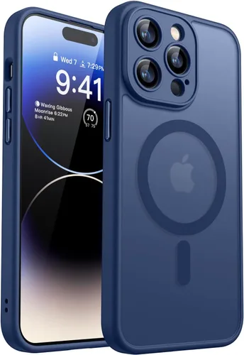Miniatura 14 de CANSHN Funda magnética compatible con iPhone 17 Pro, mejorada [protección completa de la cámara] [compatible con Magsafe] [mate translúcido] funda