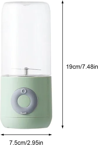 Miniatura 2 de Taza mezcladora portátil, exprimidor de frutas y verduras, licuadora portátil para jugo fresco, licuadora de jugo fresco, licuadora eléctrica, Verde