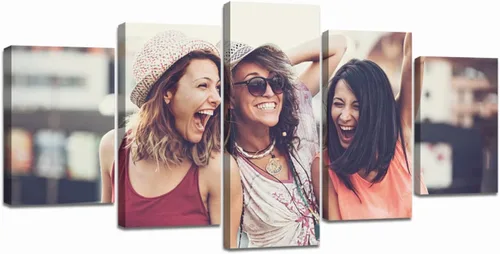 Miniatura 8 de LZIMU Impresiones en lienzo personalizadas de 5 paneles, personaliza tu foto en lienzo para decoración del hogar