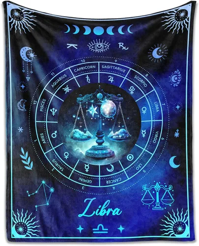 Miniatura 27 de Manta Acuario para Regalos, 40" x 30" Manta Rectangular de Franela del Zodiaco Acogedora, Regalo para Niños Niñas Adolescentes Mujeres Hombres