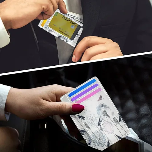 Miniatura 6 de susiyo Slim Minimalist Wallets Rfid Blocking Card Wallets PU Leather Front Pocket Wallets for Men and Women