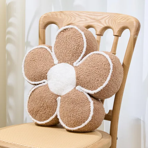 Sioloc Almohada en forma de flor de margaritas, cojín de suelo en colores pastel, lindos cojines de asiento estéticos para el aula, dormitorio,