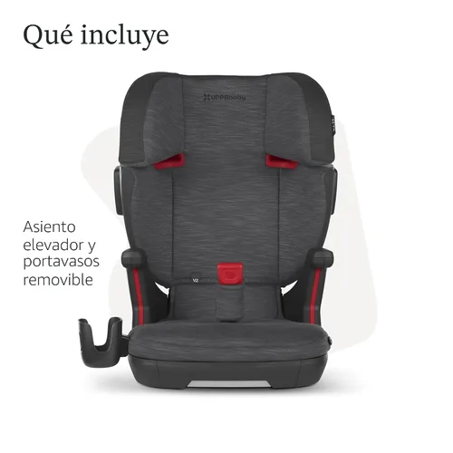 Miniatura 2 de UPPAbaby Alta V2 Asiento elevador de respaldo alto/siete posiciones, reposacabezas de apoyo activo para niños en crecimiento/guía de cinturón carbón