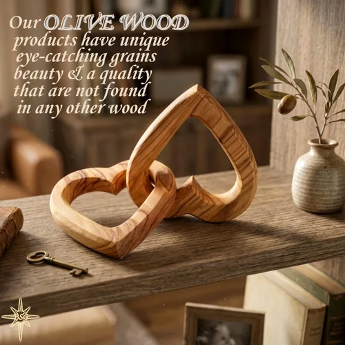 Miniatura 8 de Regalos Personalizados, Corazones de Madera de Oliva, Regalo Personalizado para el Día de San Valentín, Juntos para Siempre, Único y Lindo