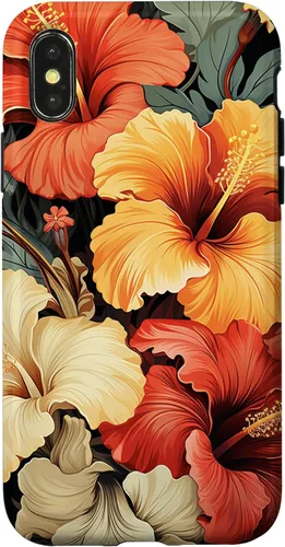 Miniatura 5 de Funda para iPhone 13 Pro Max con diseño tropical hawaiano amarillo rojo hibisco plumeria