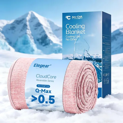 Miniatura 24 de Elegear Manta Refrescante Revolucionaria que Absorbe el Calor para Mantener el Cuerpo Fresco para Sudores Nocturnos, Arc-Chill 3.0 Fibra Fresca