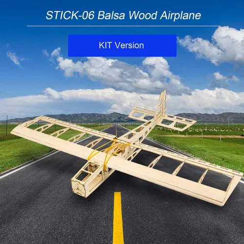 Miniatura 7 de mewmewcat Rc Avión, Dancing Hobby R03 STICK-06 Avión 22.835 in Pan Balsa Madera Aviones DIY Juguete Volador para Adultos al Aire Libre Kit Versión