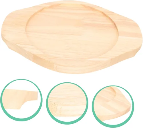 Miniatura 7 de Fajita de madera Underliner Fajita Junta Fajita Placa Base Fajita Sizzle Plancha Base de madera Fajita Pan Grill Fajita Food Server 12.8x9.8x0.9 in