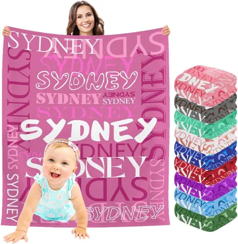 Miniatura 14 de InterestPrint Manta de bebé personalizada con nombre, lindo muñeco de nieve negro, manta personalizada con nombre para niños, niñas, niños, manta