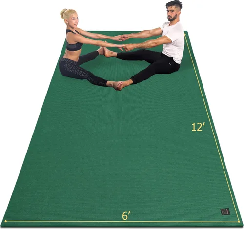 Miniatura 8 de GXMMAT Large Yoga Mat 12'x6'/10'x6'/6'x8'(7mm), Extra Thick Workout Mats for Home Gym Flooring, Ultra Comfortable Non-Slip Quick Resilient Barefoot