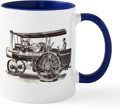 Miniatura 9 de CafePress Baker Steam Tractor Mug Taza de café de cerámica de 11 oz (11.0 fl oz)