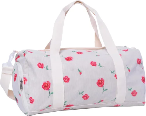 Bolsa de lona para gimnasio, deportes, mujeres y niñas, bolsa de viaje de entrenamiento para fin de semana con compartimento para zapatos y bolsillo