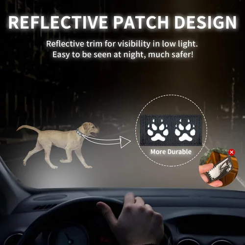 Miniatura 3 de Collar táctico para perros medianos y grandes, collar de perro militar negro grueso con asa, hebilla de metal resistente ajustable, collar K9