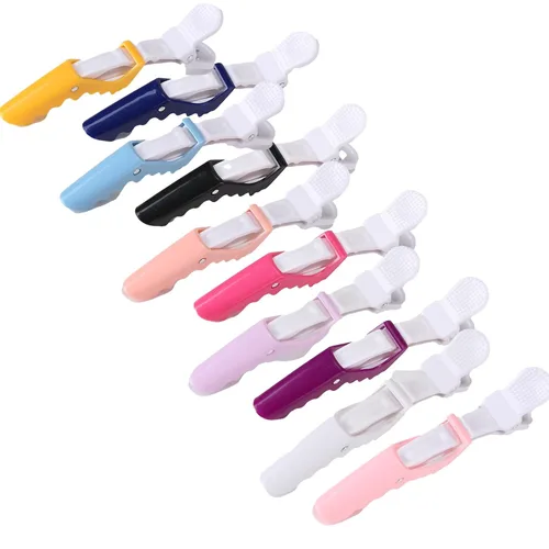 Hair Clip 10 Pcs Sectioning Alligator Hair Barrettes Pins for women Non Slip Colorful Plastic Duck Billed Clips for Styling -naikan