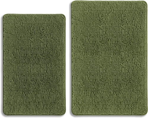 Miniatura 569 de Alfombra de baño pequeña de 12 x 18 pulgadas, lavable y absorbente, antideslizante, alfombra de baño de felpilla gruesa y suave para baño, ducha