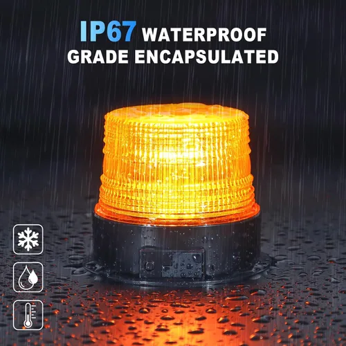 Miniatura 6 de AnTom Luz magnética inalámbrica de baliza, recargable de advertencia intermitente de emergencia, luces estroboscópicas que funcionan