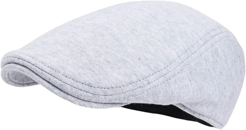 Miniatura 14 de FEINION Gorra Newsboy de Algodón para Hombre de Ajuste Suave Sombrero de Taxista