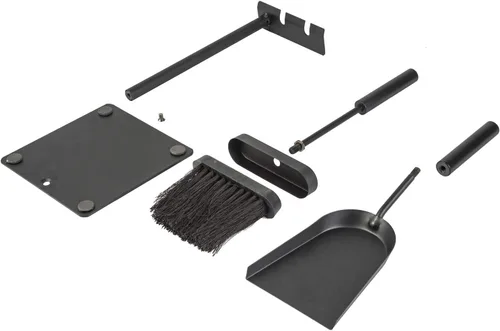 Miniatura 4 de Hearth Tidy Set, todo negro, juego de herramientas para estufa de leña, juego de compañero de chimenea