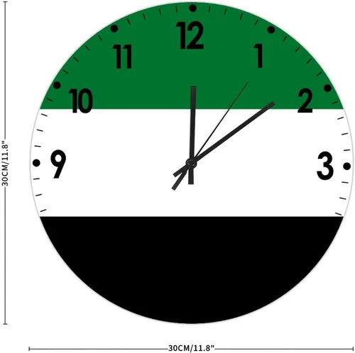 Miniatura 810 de Cheyan Reloj de pared con bandera de Canadá de 12 pulgadas, silencioso, sin tictac, de PVC, funciona con pilas, reloj redondo decorativo, regalo